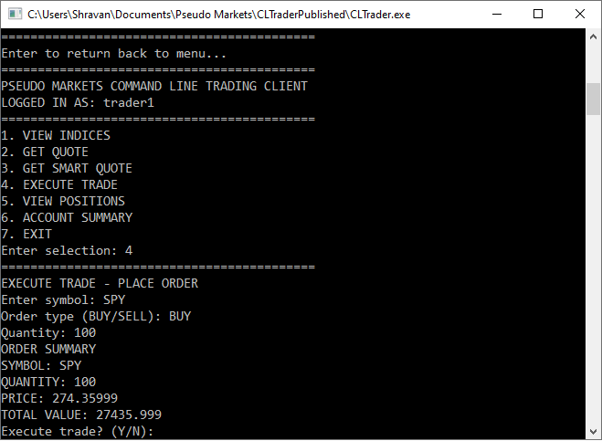 Trade execution alt text